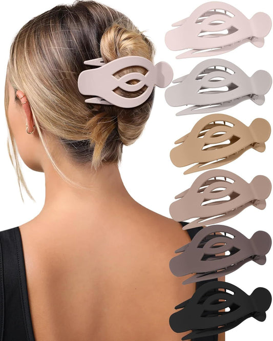 6Pcs Upgrade Large lat Hair Claw Clips or Women Girls, 5" Non-slip Duckbill Hair Clips or Long, Thick, Thin V1259-DP01-E-551