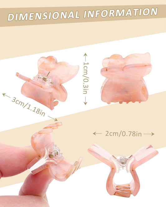 12Pcs Small Hair Clips or Women Girls Acrylic Mini Claw Clips Cute Hair Jaw Claw or Hair Styling Accessories V1259-DP01-E-554