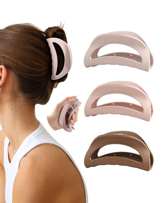 3Pcs Silicone Hair Clips lexible Claw Clips or Women Cloud Clip Bendable Large Hair Claw Clip V1259-DP01-E-559