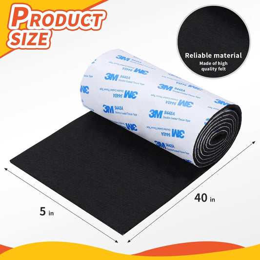 elt urniture Pads, Non Slip Sel Adhesive Cuttable elt Tape Black Heavy Duty elts Strip Roll or Protecting V1259-DP01-E-564