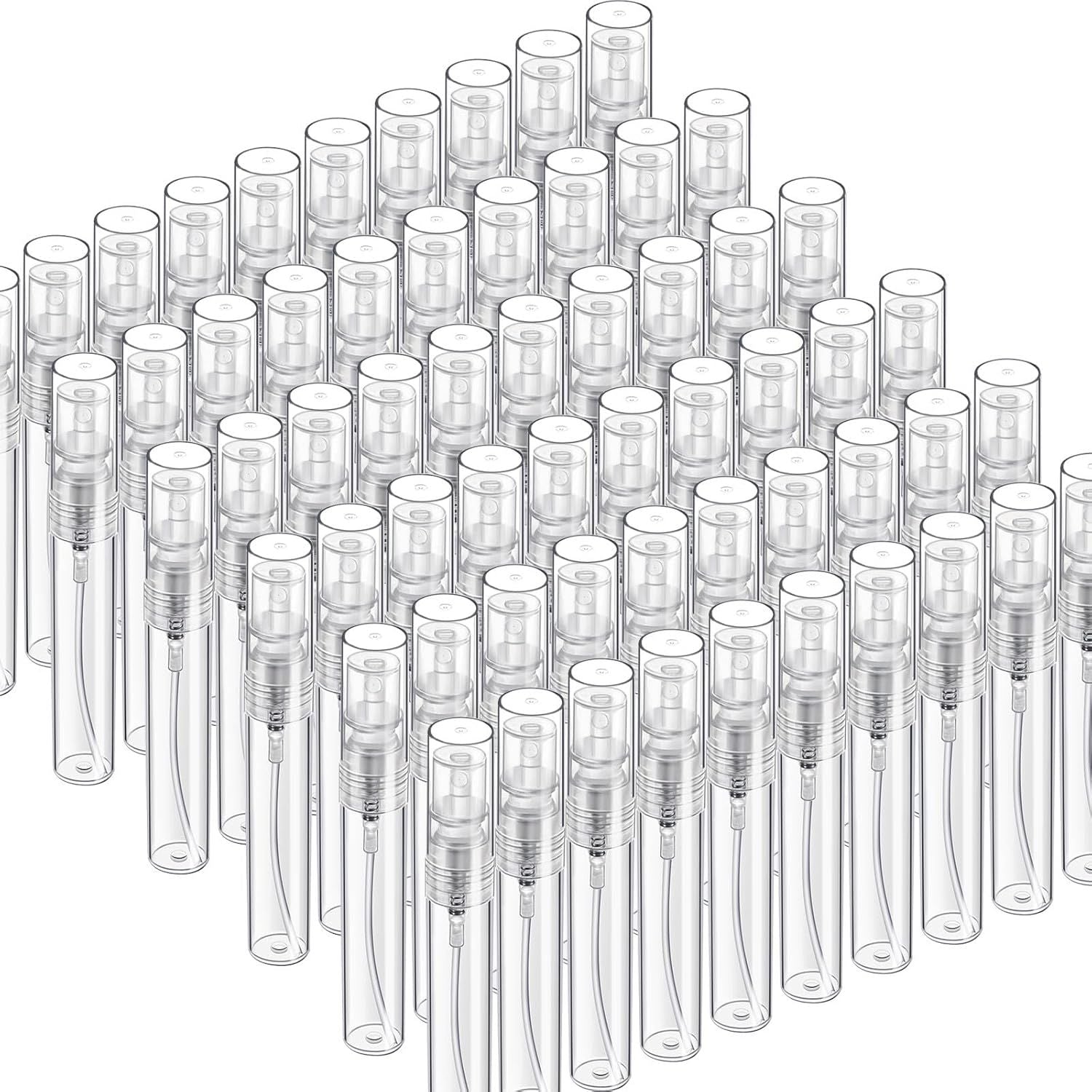 60PCS 5ml Mini Spray Bottle, Mini Clear Plastic Spray Bottle Empty, ine Mist Reillable Mini Perume Bottle, V1259-DP01-E-573