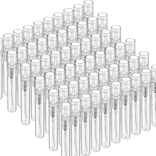 60PCS 5ml Mini Spray Bottle, Mini Clear Plastic Spray Bottle Empty, ine Mist Reillable Mini Perume Bottle, V1259-DP01-E-573