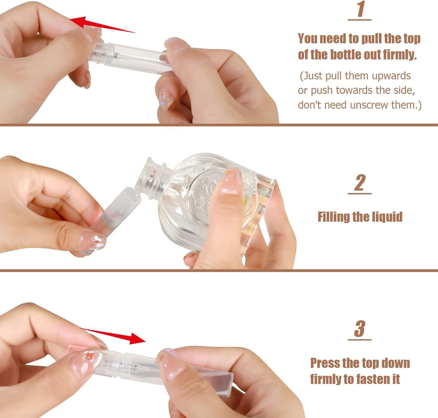 60PCS 5ml Mini Spray Bottle, Mini Clear Plastic Spray Bottle Empty, ine Mist Reillable Mini Perume Bottle, V1259-DP01-E-573