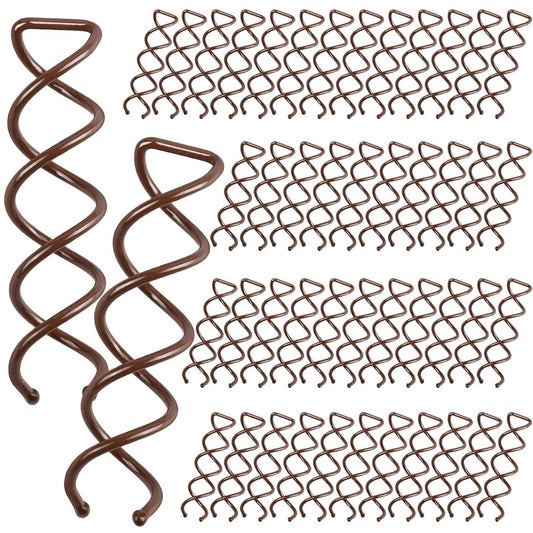 50PC Spiral Hair Pins Set, Spin Pins Spiral Bobby Pins or Girls, Women and Kids, Non-Scratch Round Clip & Bun V1259-DP01-E-575