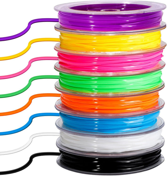8 Color Lanyard Kit, Bright Color Lacing Cord, Lanyard String or Crats, Bracelets and Jewelry Making V1259-DP01-E-581