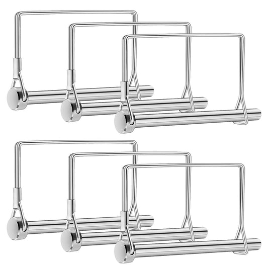 6 Pcs Trailer Coupler Pins, 5/16" x 4" PTO Shat Locking Pins, Heavy-Duty Square Towing Hitch Pins, Trailer V1259-DP01-E-587