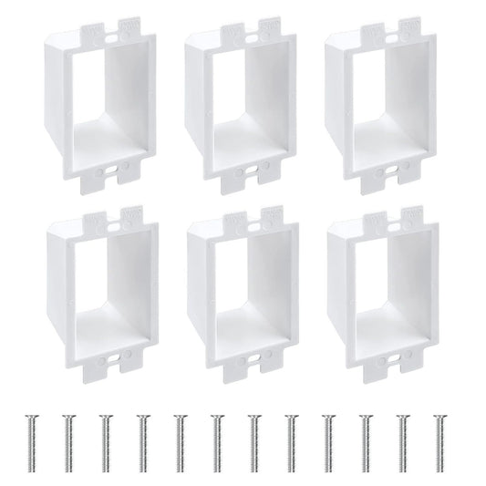 6 Pcs BE1-2 Electrical Outlet Box Extenders, Electrical Box Extender, 1 Gang Power Outlet Box Extender, V1259-DP01-E-591