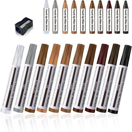 Repair Pen Wooden urniture loor Scratch Repair Markers and Wax Sticks Set o 21 or Stains, Scratches, Wood V1259-DP01-E-594