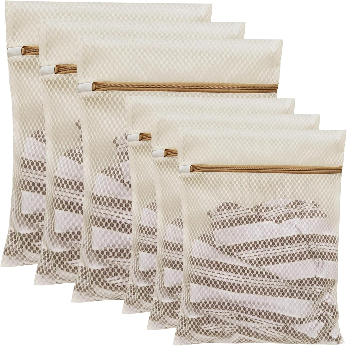 6 Pack Laundry Bag, Durable Honeycomb Mesh Laundry Bags Suitable for Delicate Clothes Washing (3 Large, 3 V1259-DP01-E-62