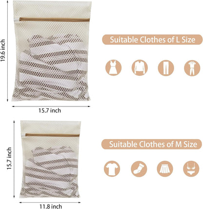 6 Pack Laundry Bag, Durable Honeycomb Mesh Laundry Bags Suitable for Delicate Clothes Washing (3 Large, 3 V1259-DP01-E-62