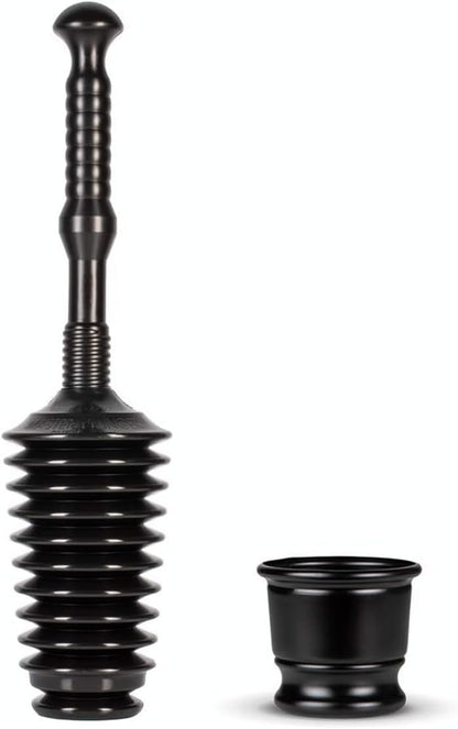 Master Plunger MP500-B3 Heavy Duty Bathroom Toilet Plunger Kit with Short Bucket/Caddy. Equipped with Air V1259-DP01-E-70