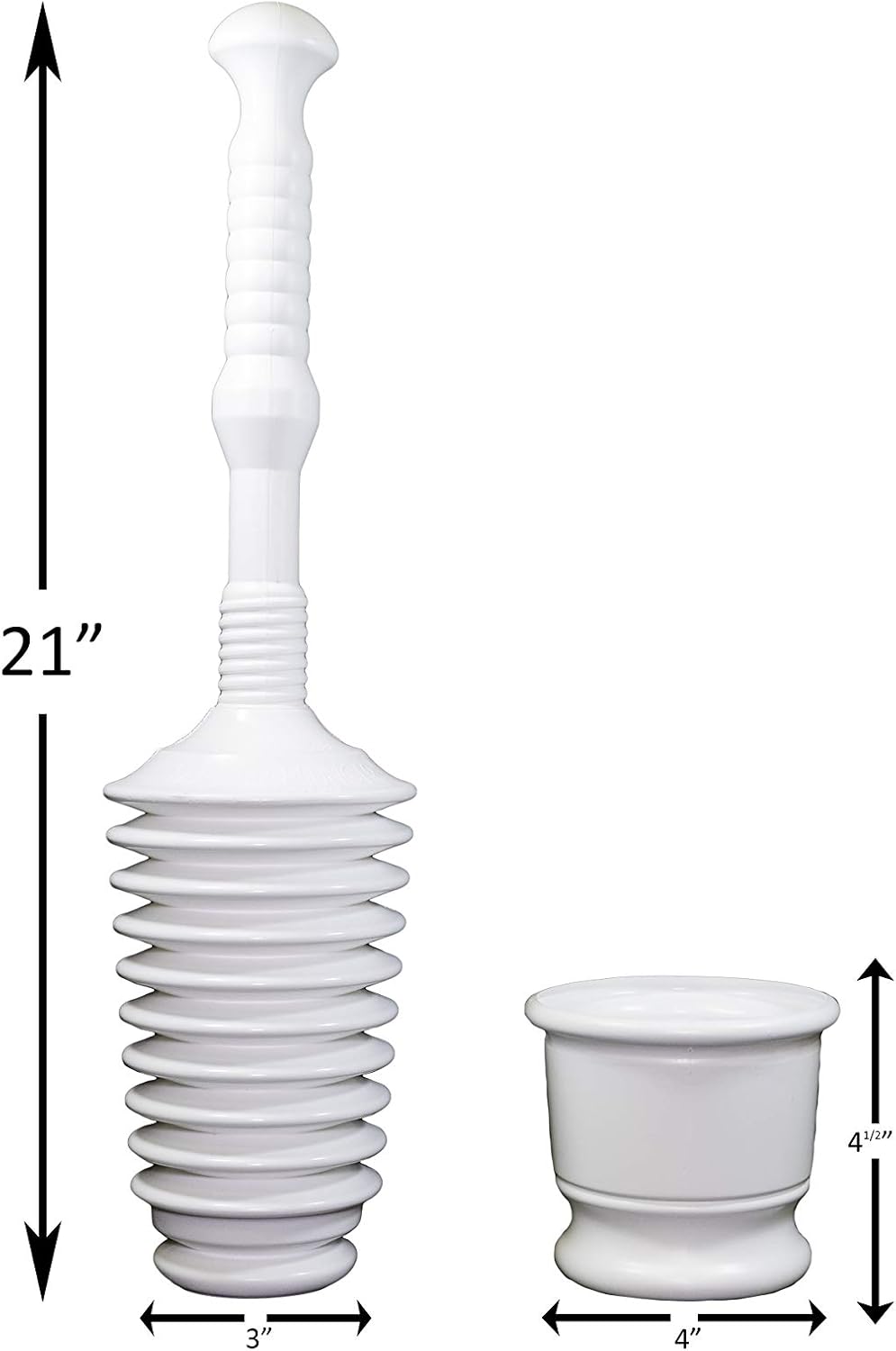 Master Plunger MP500-B4 Heavy Duty Bathroom Toilet Plunger Kit with Short Bucket. Equipped with Air Release V1259-DP01-E-73