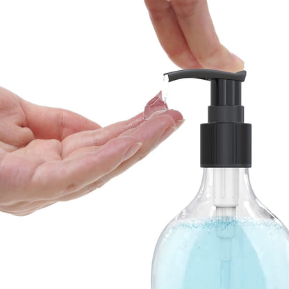 10 Ounce Clear Plastic Pump Bottle Dispenser, Refillable Empty Bottle Container with Pump for Essential Oil V1259-DP01-E-79