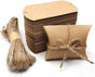 BallHull Kraft Paper Pillow Candy Box, Foldable Gift Box with Jute Rope for Weddings, Parties, Birthdays, V1259-DP01-E-83