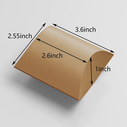 BallHull Kraft Paper Pillow Candy Box, Foldable Gift Box with Jute Rope for Weddings, Parties, Birthdays, V1259-DP01-E-83