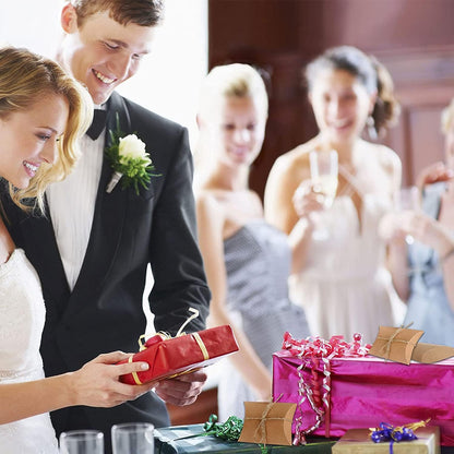 BallHull Kraft Paper Pillow Candy Box, Foldable Gift Box with Jute Rope for Weddings, Parties, Birthdays, V1259-DP01-E-83