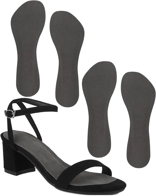 2 Pairs Pigskin High Heel Cushion Inserts, Anti-Slip Shoe Inserts for Dress Shoes Pain Relief, Adhesive Arch V1259-DP01-E-87
