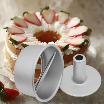 Cake Molds for Baking Bundle, 6 Inch Angel Food Cake Pan with Removable Bottom & 20Pcs Mini Tart Pans V1259-DP01-F-111