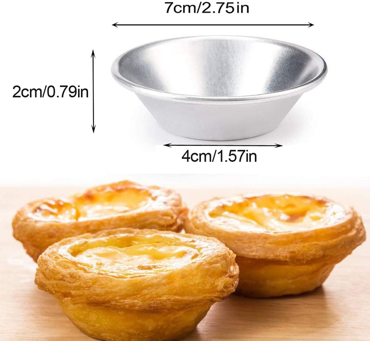 Cake Molds for Baking Bundle, 6 Inch Angel Food Cake Pan with Removable Bottom & 20Pcs Mini Tart Pans V1259-DP01-F-111