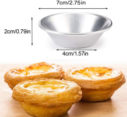 Cake Molds for Baking Bundle, 6 Inch Angel Food Cake Pan with Removable Bottom & 20Pcs Mini Tart Pans V1259-DP01-F-111