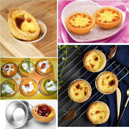 Cake Molds for Baking Bundle, 6 Inch Angel Food Cake Pan with Removable Bottom & 20Pcs Mini Tart Pans V1259-DP01-F-111
