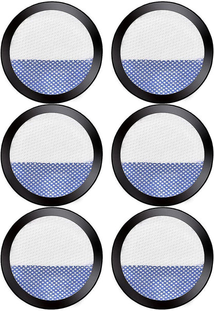 6 Pack Replacement ilters or Eureka RapidClean Pro Cordless Stick Vacuum Cleaner NEC180 NEC185 NEC186 NEC190 V1259-DP01-F-156