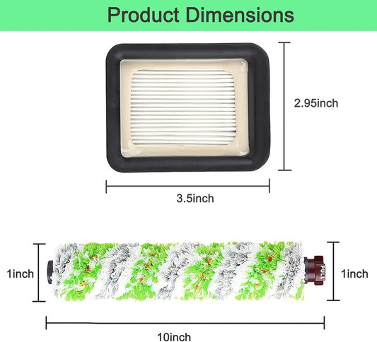 6 Pack Replacement Parts or bissell CrossWave Pet Pro 2306A & CrossWave 1785 Series 3888A Vacuum Cleaner, 3 V1259-DP01-F-164