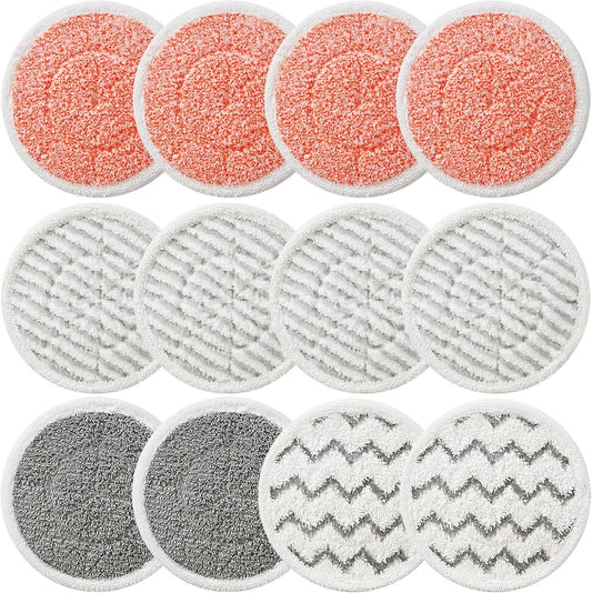 12 Pack Upgraded Replacement Steam Mop Pads or Shark S8201 S7001 S8001 S7201 S7000AMZ S7000 S7005 S7020 V1259-DP01-F-175