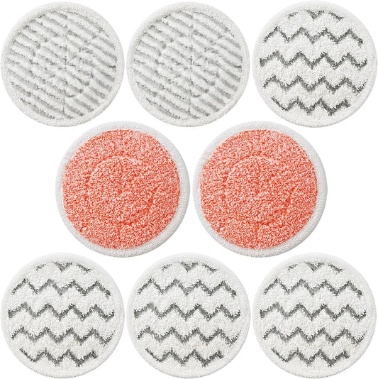 8 Pack Upgraded 3897A Rotating Mop Pads Replacement Steam Mop Pads or Bissell SpinWave SmartSteam Scrubbing V1259-DP01-F-178