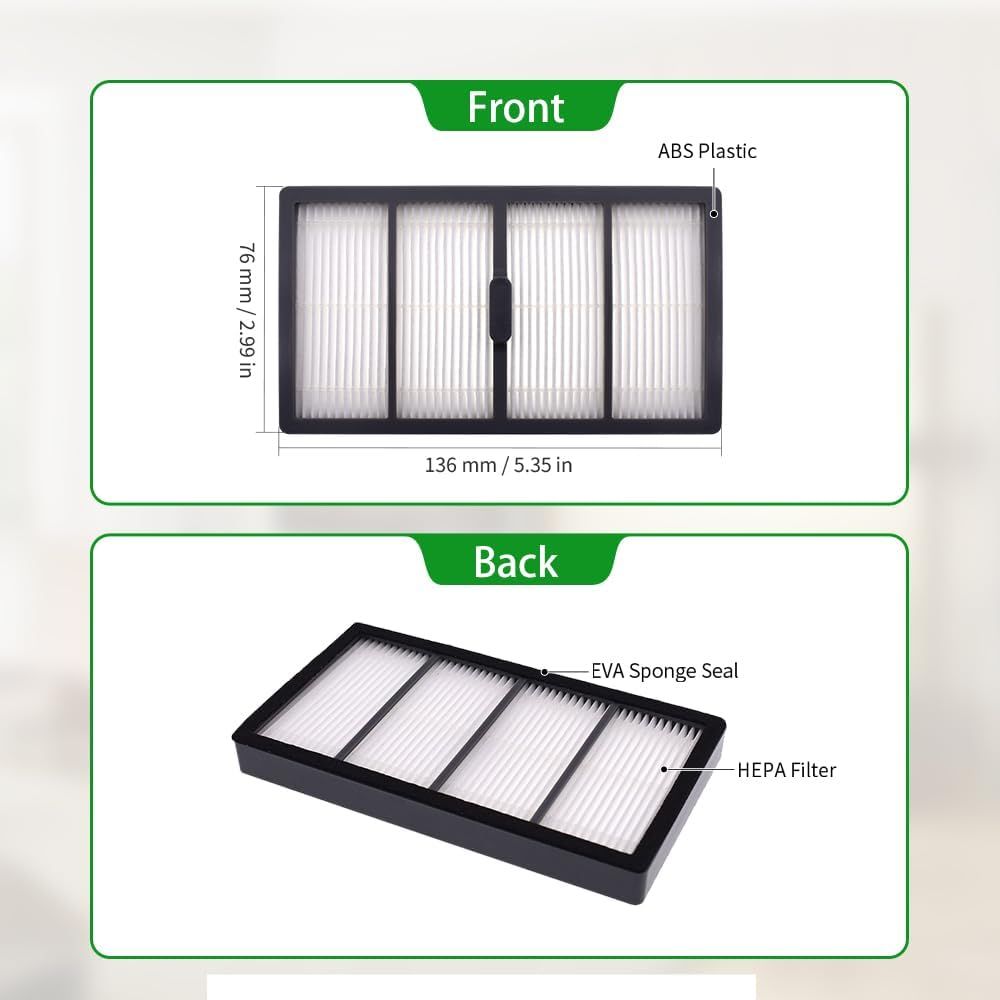 Replacement ilters Compatible with iRobot Roomba S Series S9 9150 S9+ Plus 9550 Robot Vacuums, 8-Pack. V1259-DP01-F-179
