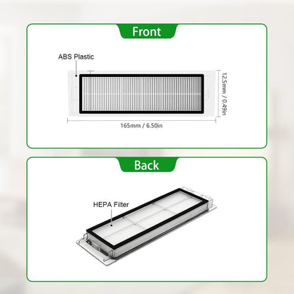 Replacement Accessories Kit Compatible with S6 S6 Pure S5 S5 Max S4 E4 E20 E25 E35 C10 S50 Robot Vacuum Parts V1259-DP01-F-186
