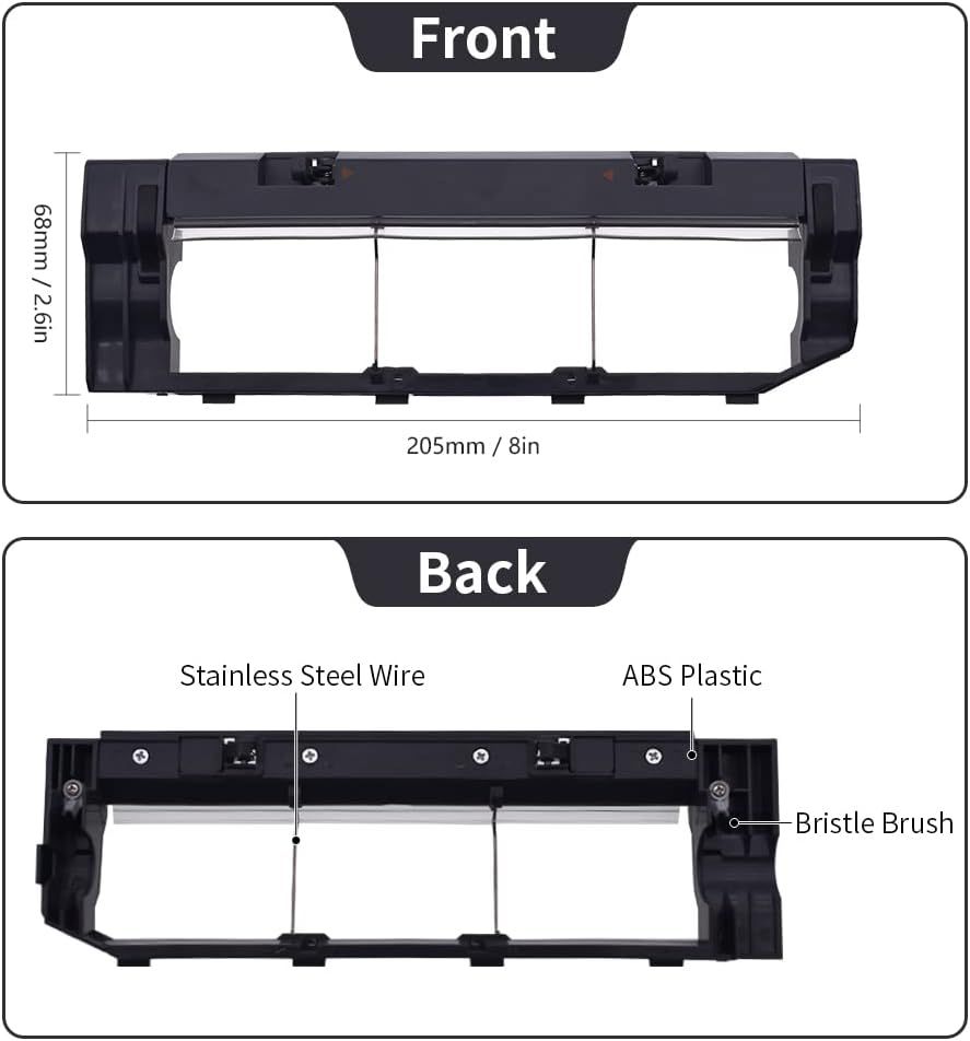 Main Brush Cover Replacement Compatible with S6 MaxV/Pure, S6, E4, S4 Max, S4, S5 Max, S5, E35 and E2 Robot V1259-DP01-F-189