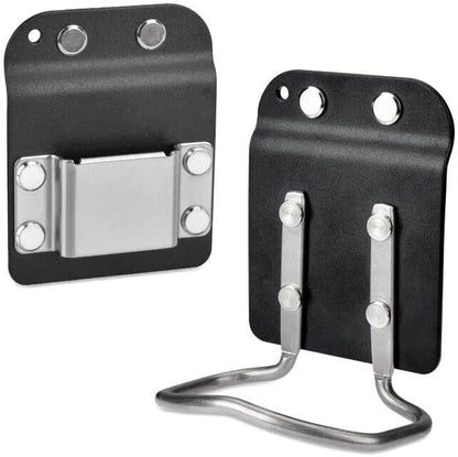iGuerburn Drill Belt Holder & Hammer Holder Loop Clip on 2" Tool Belt for Impact Driver Drill Gun Nailer Rip V1259-DP01-F-2