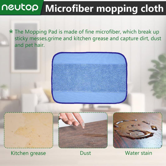Microiber Washable Wet Mopping Cloths Pads Water Wick Caps Kit Replacement Compatible with iRobot Braava 320 V1259-DP01-F-206