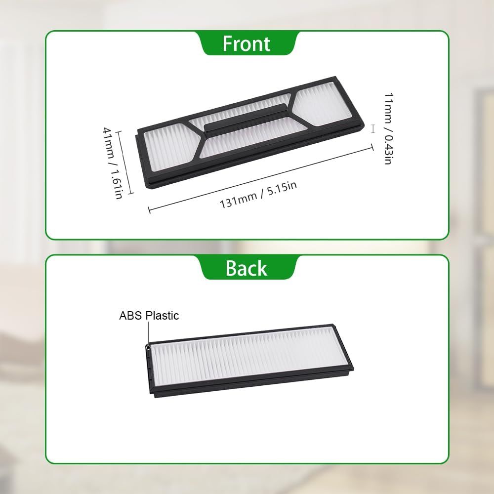 Hepa ilter Replacement Set, Compatible with euy Robot Vacuum Omni S1 Pro/S1, Vacuum Cleaner Accessories V1259-DP01-F-208