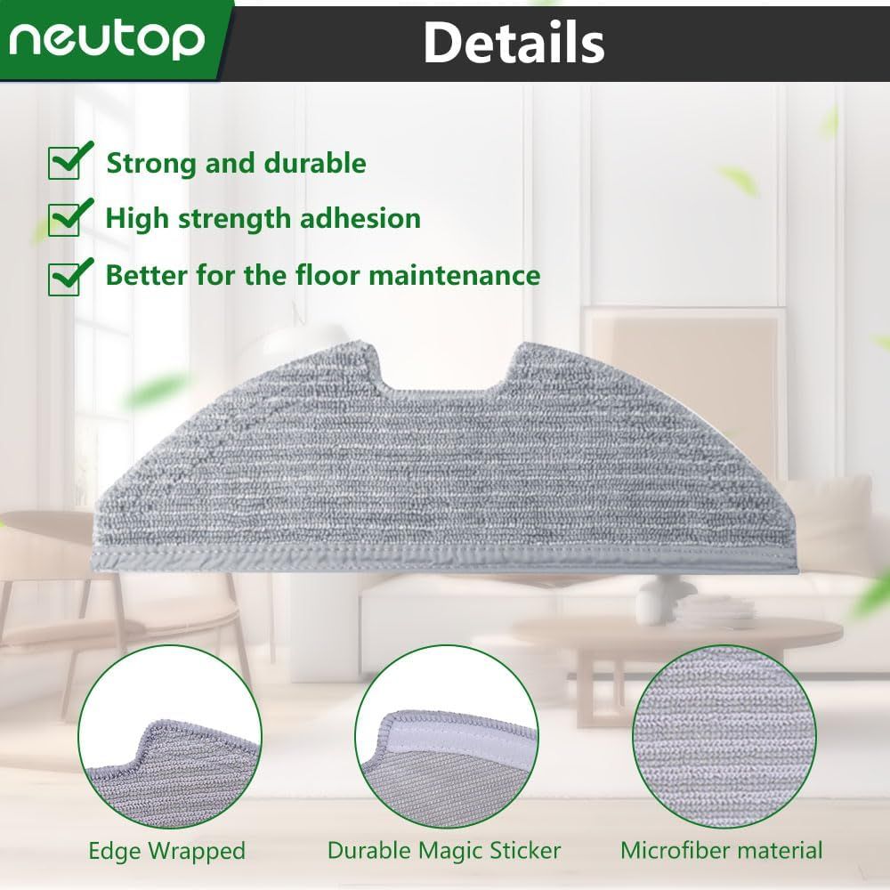 Replacement Washable Mopping Cloth Mop Pads Compatible with euy RoboVac G30/G20/G10 Hybrid, Robot Vacuums V1259-DP01-F-211