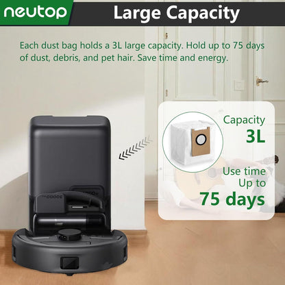Replacement Dust Bags Compatible with euy E20, Robot Vacuum Parts Accessories Disposable Bags, 12-Pack. V1259-DP01-F-212
