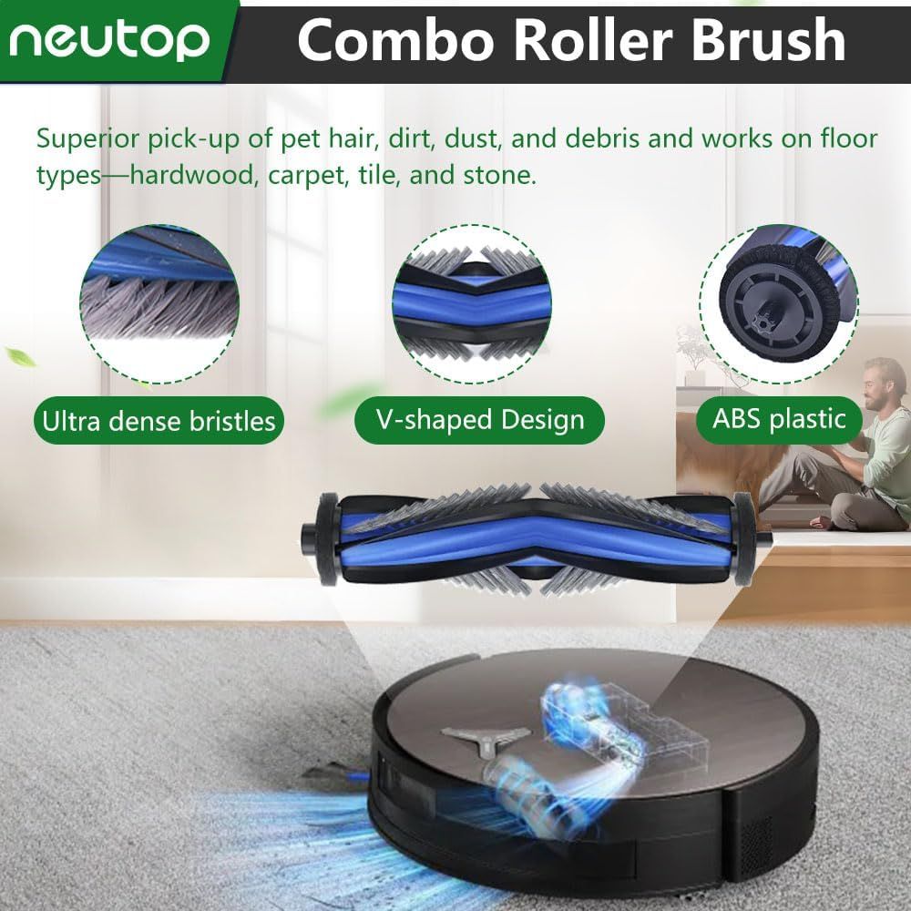 Replacement Parts Compatible with Ecovacs Deebot X11 OmniCyclone, Robot Vacuum Accessories with 1 Main Brush V1259-DP01-F-215