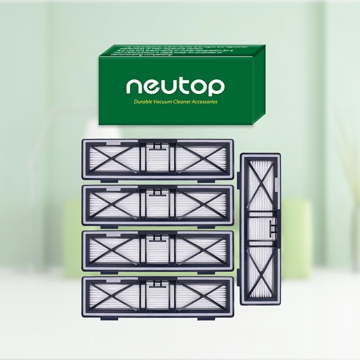 Gray Replacement H12 HEPA ilters Compatible with Neato D10, D9, D8, D7, D6, D5, D4, D3, Robotic Vacuum V1259-DP01-F-217