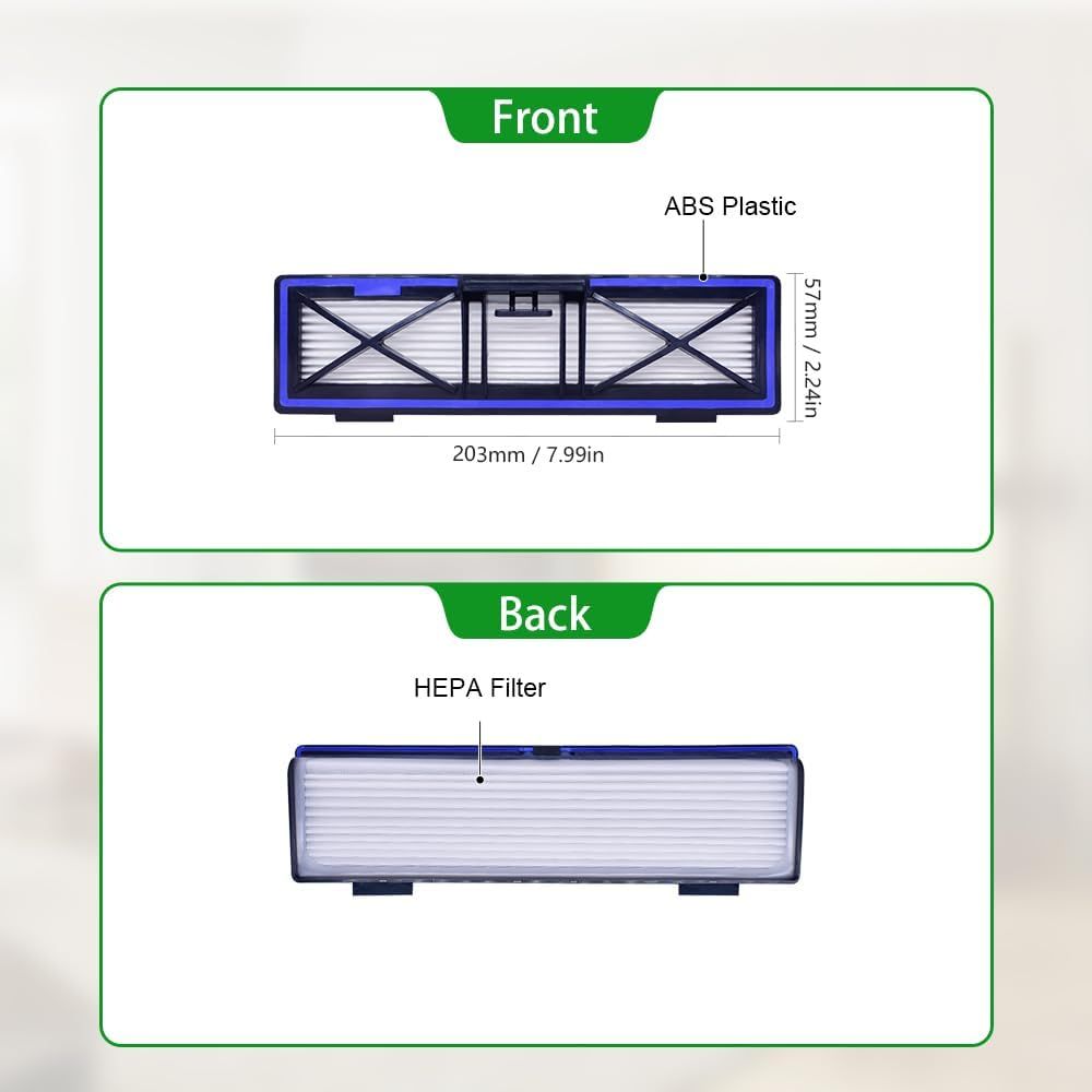 Blue Replacement H12 HEPA ilters Compatible with Neato D10, D9, D8, D7, D6, D5, D4, D3, Robotic Vacuum V1259-DP01-F-220