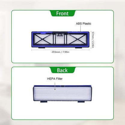 Blue Replacement H12 HEPA ilters Compatible with Neato D10, D9, D8, D7, D6, D5, D4, D3, Robotic Vacuum V1259-DP01-F-220