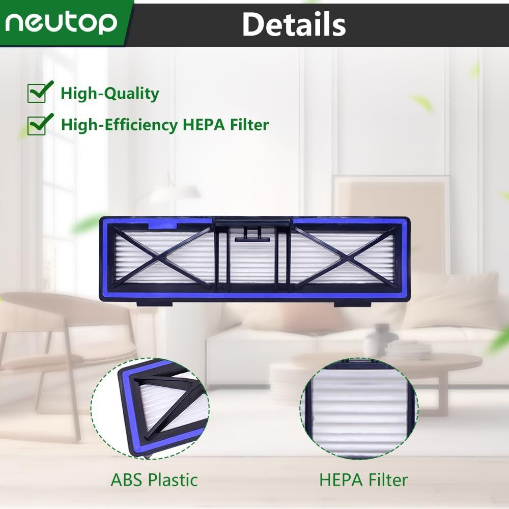 Blue Replacement H12 HEPA ilters Compatible with Neato D10, D9, D8, D7, D6, D5, D4, D3, Robotic Vacuum V1259-DP01-F-220