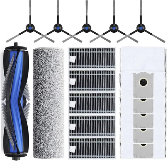 Replacement Parts Compatible with Ecovacs Deebot X8 Pro Omni, Robot Vacuum Accessories with 1 Main Brush 1 V1259-DP01-F-223