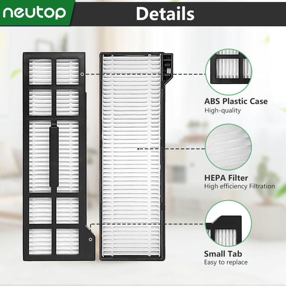 Hepa ilter Replacement Set, Compatible with euy X10 Pro Omni, Robot Vacuum Accessories Parts, 8-pack V1259-DP01-F-225