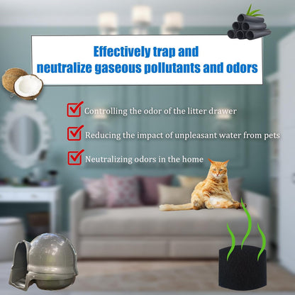 Carbon Filters Compatible with Petmate Booda Clean Step Cat Litter Box - Thickened and Durable Activated V1259-DP01-F-24
