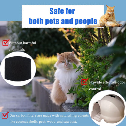 Carbon Filters Compatible with Petmate Booda Clean Step Cat Litter Box - Thickened and Durable Activated V1259-DP01-F-24