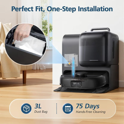 E25 / E28 Dust Bag, 20 Pcs Vacuum Bags or Euy E25, E28, E20, C28 Robot Vacuum, 3L Large Capacity Replacement V1259-DP01-F-243