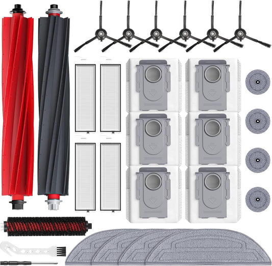 29 Pack S8 MaxV Ultra Accessories Kit or S8 Maxv Ultra Robot Vacuum Cleaner, 1 Set Main Roller Brush,4 HEPA V1259-DP01-F-246