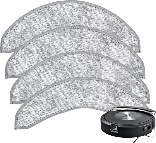 4 Pack Replacement Mop Pads or i-Robot Roomba Combo j7+/ j9+ Accessories, Microiber Washable Mopping Pad or V1259-DP01-F-247