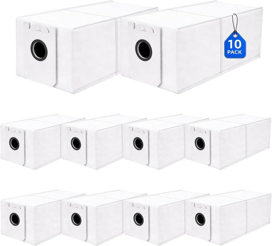 10 Pack 4.6 Liter Disposable Dust Bag Compatible with bObsweep Dustin & Orb-i Sel-Emptying Robot Vacuum V1259-DP01-F-253